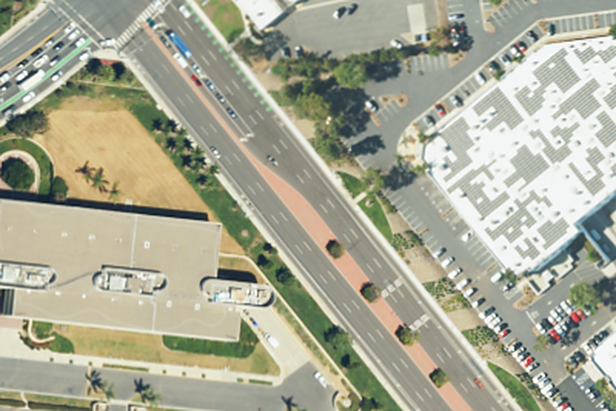 Aerial photo of The Picklr Carlsbad from August 20, 2024, with a pin on the building.