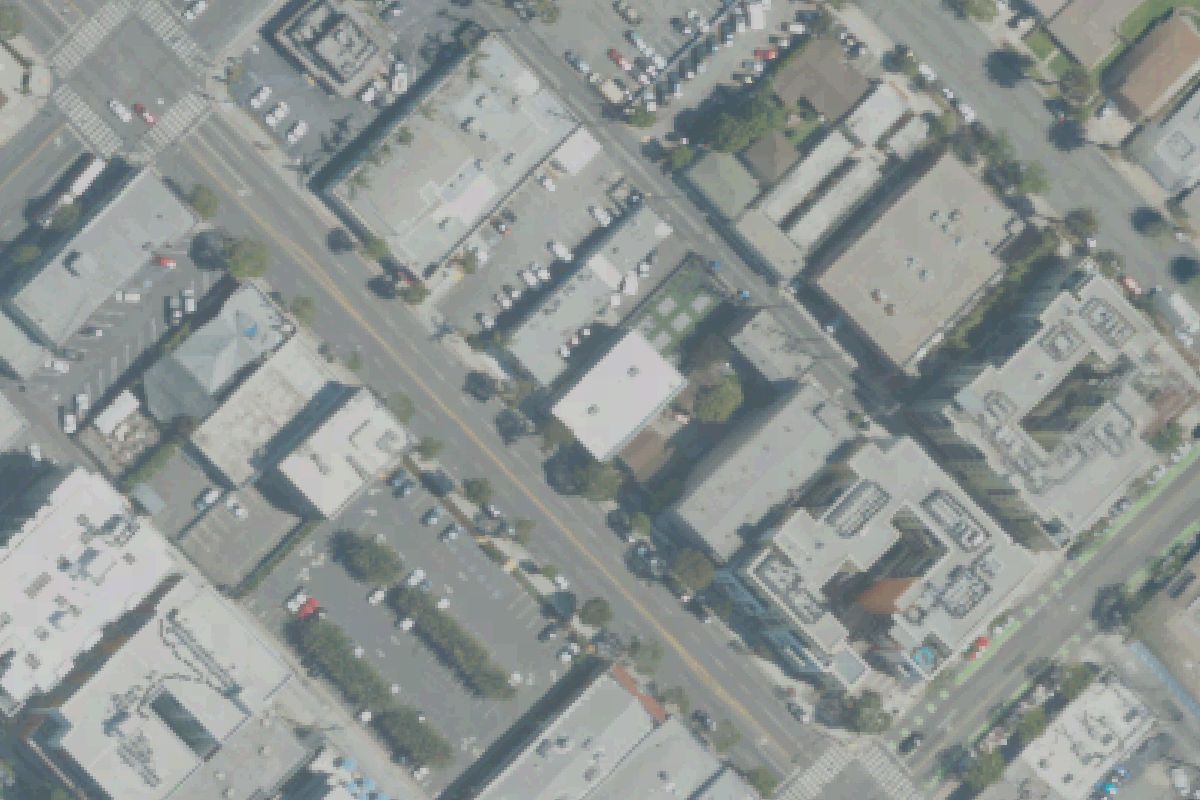 Aerial photo of Pickletown from May 11, 2022, with a pin on the club.